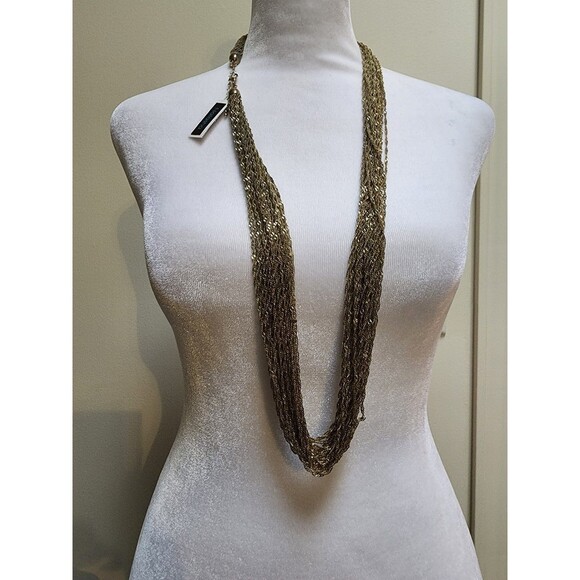 Gorgeous Vintage 29-Strand Gold Plated Natasha Necklace - Picture 3 of 8